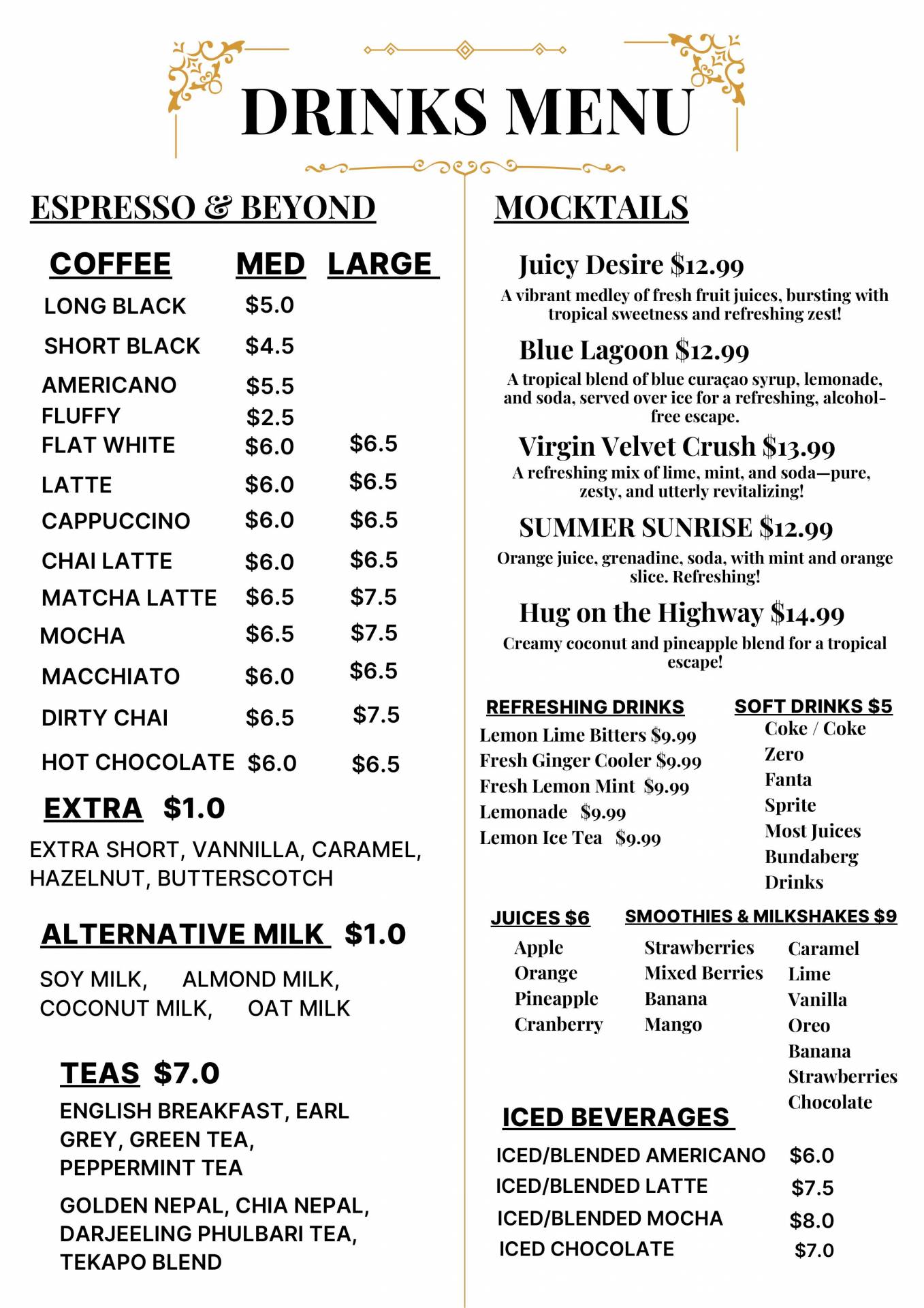 DRINKS MENU images 0